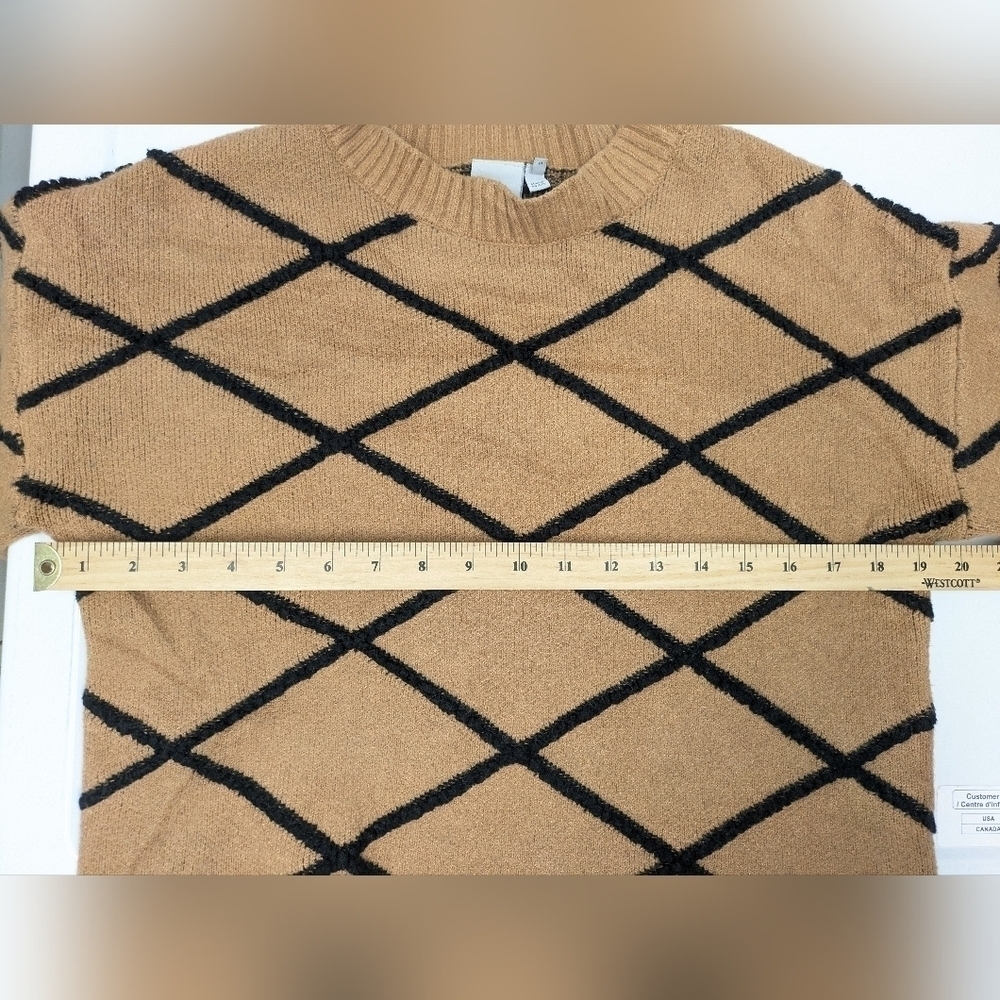 ICHI filia diamond sandy dunes women's sweater size S - Picture 8 of 10